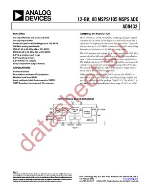 AD9432BSQZ-105 datasheet  